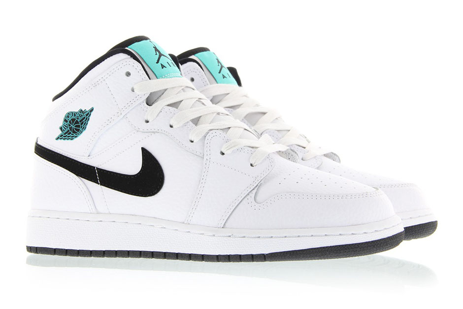 Air Jordan 1 Mid Hyper Jade Kids 03