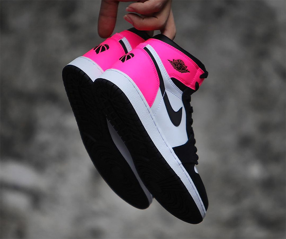 black pink and blue jordan 1