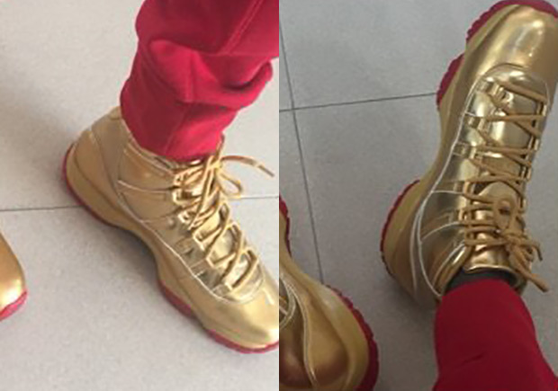 Michael Finley Wore Gold Air Jordan 11s To Support The Wisconsin Badgers