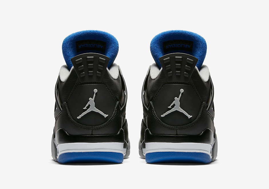 black and blue jordan 4s