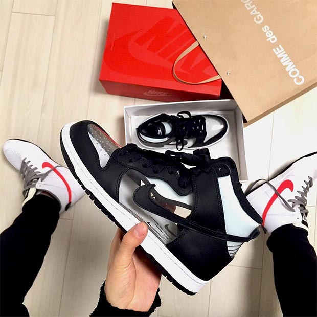 Comme Des Garcons Nike Dunk High Clear 2