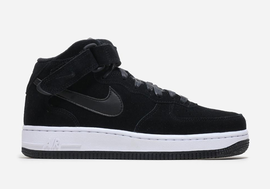 Nike Air Force 1 Suede Black White 2