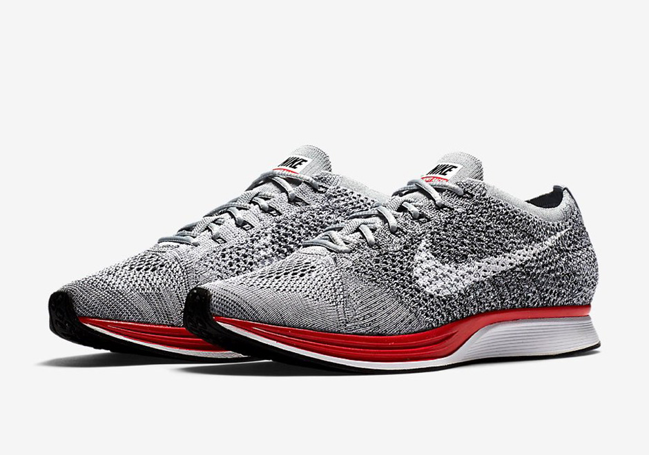 Red Midsoles Appear On The Nike Flyknit Racer