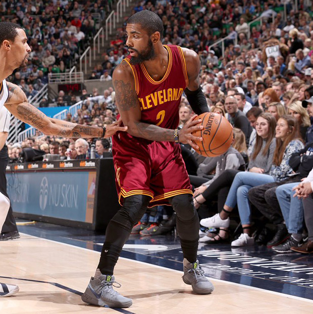 Kyrie wearing kyrie 4 on sale