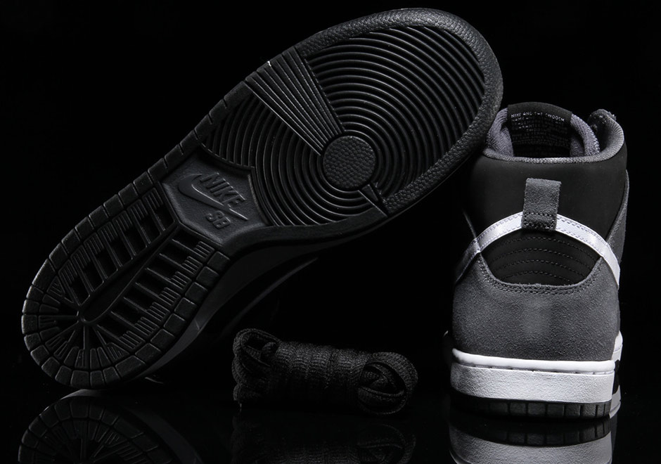Nike Sb Dunk High Pro Dark Grey Black White 5