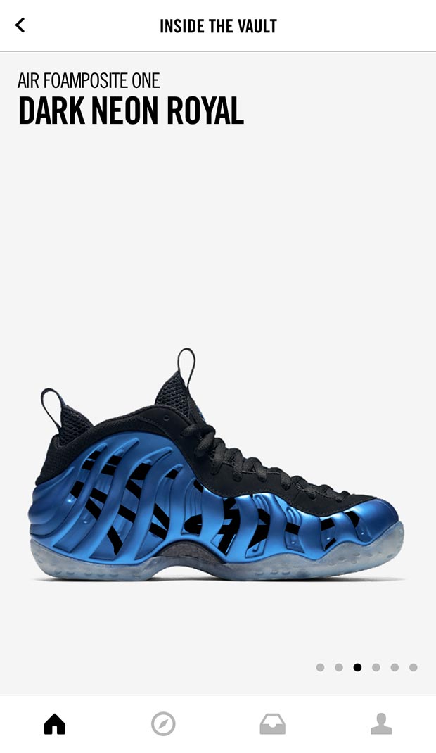 Nike Snkrs Foamposite Royal Early Access 2