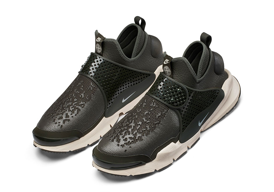 nike sock dart mid stone island sequoia