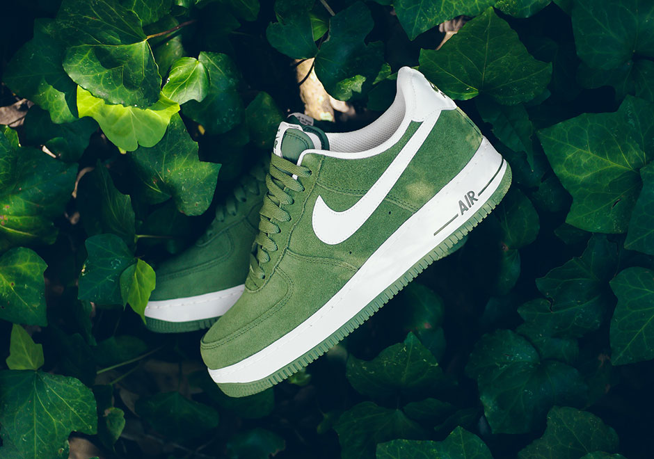 Nike af1 shop green suede