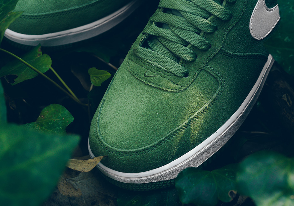 air force 1 low green suede