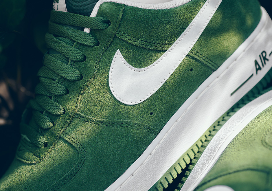 Nike Air Force 1 Palm Green White Suede 4