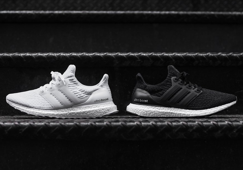 ultra boost 3.0 black and white