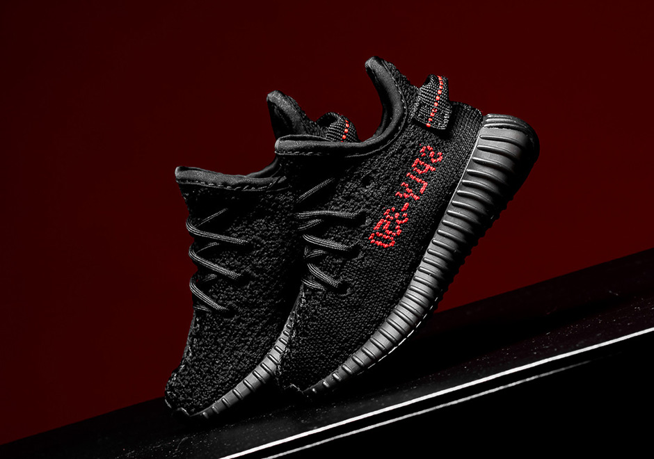 Yeezy black red on sale restock