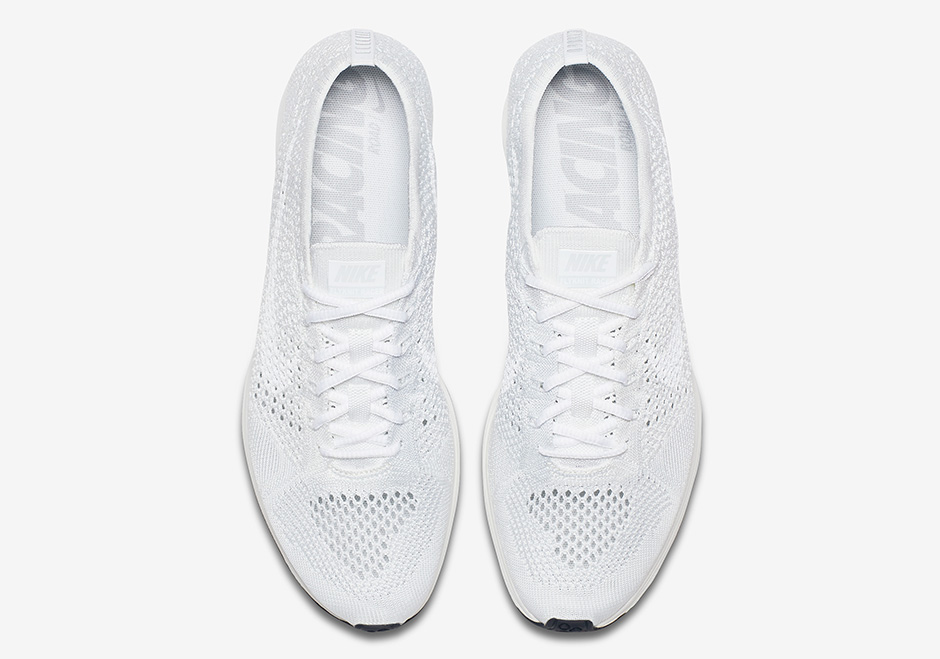 flyknit racer triple white
