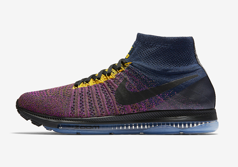 Nikelab Zoom All Out Flyknit Collge Navy Vivid Purple 2