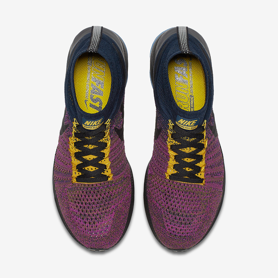 Nikelab Zoom All Out Flyknit Collge Navy Vivid Purple 3