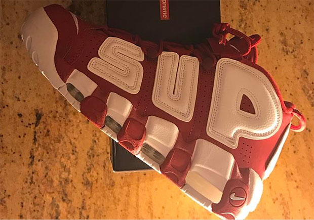Supreme x Nike Air More Uptempo In Red Revealed