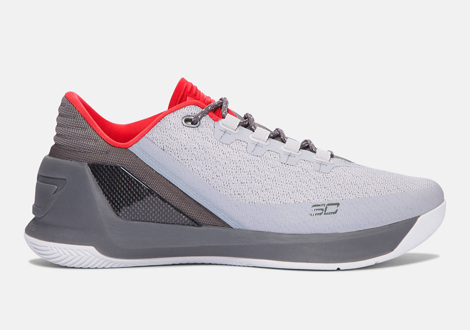 Under Armour Curry 3 Low Grey Red