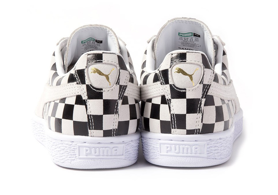 X-Girl Adds Checkboard Prints To The Puma Suede - SneakerNews.com