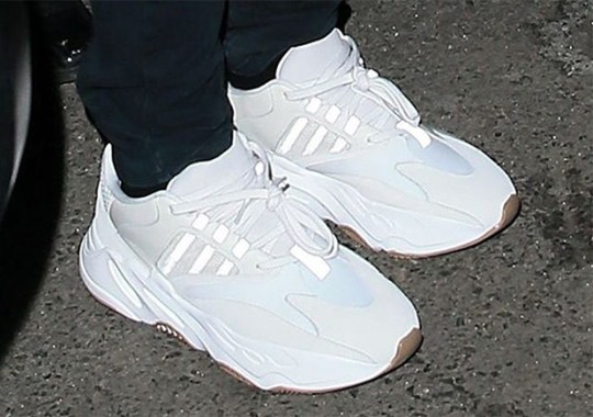 Kanye West Spotted In White YEEZY Runner