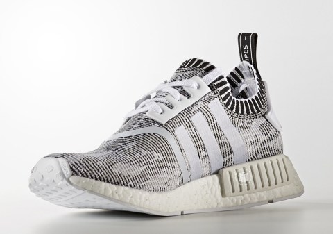 adidas NMD R1 Primeknit Glitch Camo White Black | SneakerNews.com