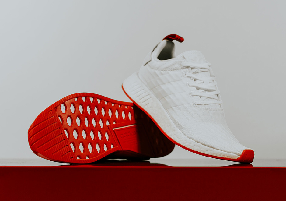 Adidas Nmd R2 White Core Red 2