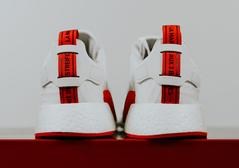 Adidas Nmd R2 White Core Red 4