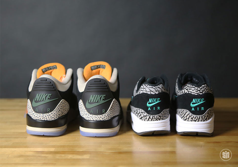 nike air max 1 x air jordan 3 elephant pack