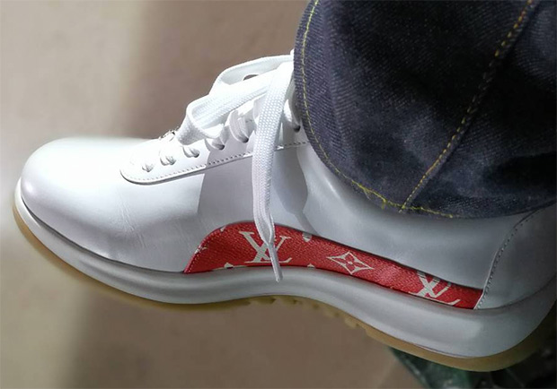 Designer Louis Vuitton Supreme Denim Nike SB Dunk Low Sneakers
