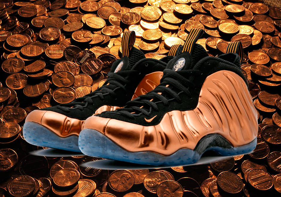 nike air foamposite one copper