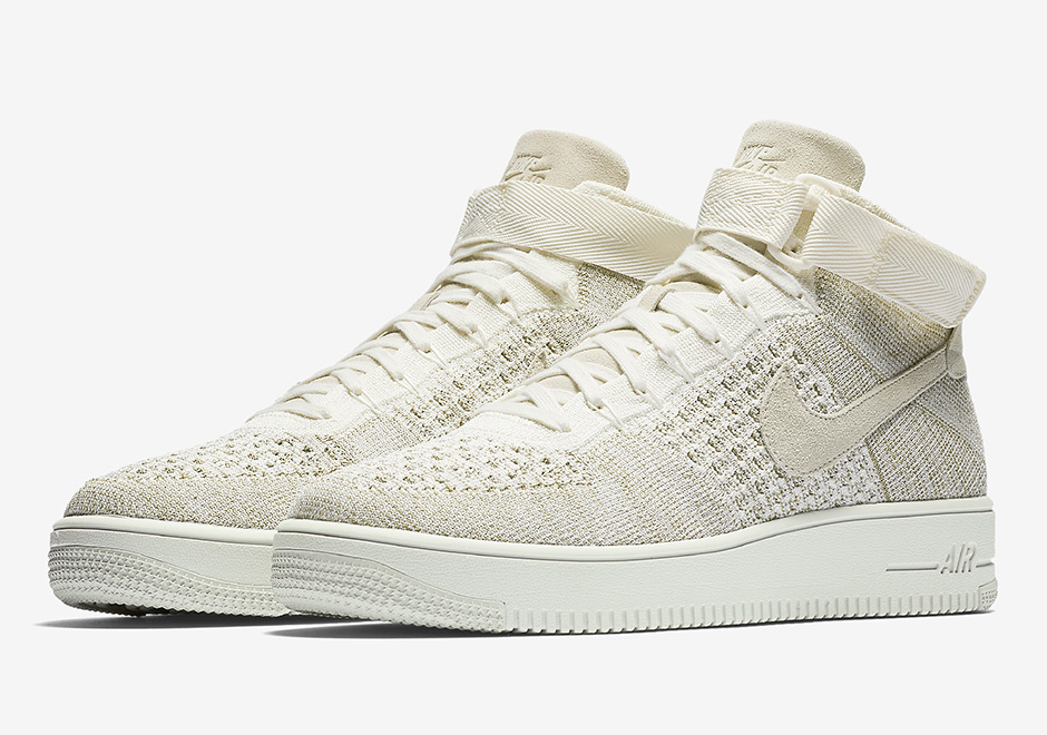 The Nike Air Force 1 Mid Flyknit "Sail" Is Releasing Soon