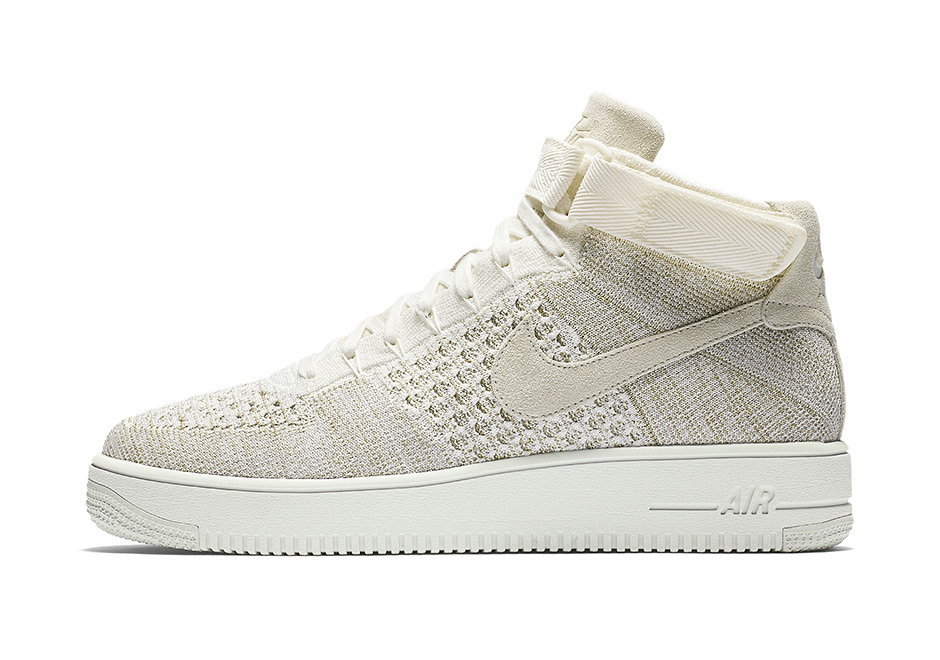 Nike Air Force 1 Flyknit Mid Sail 2