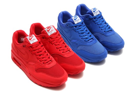 A Closer Look At The Nike Air Max 1 Premium In Red And Blue