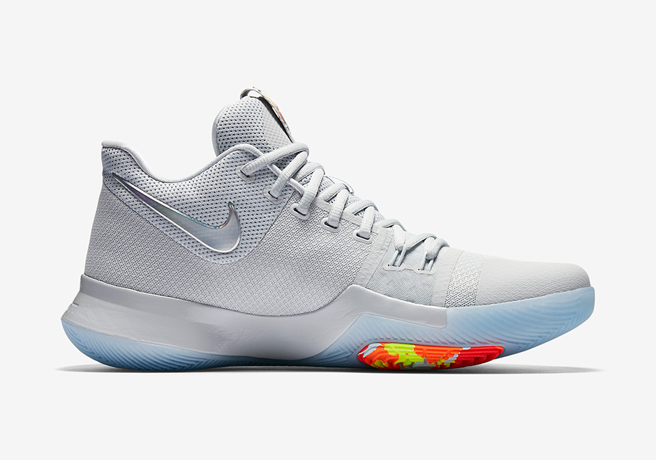 Nike Kyrie 3 Iridescent Swoosh Pure Platinum 3