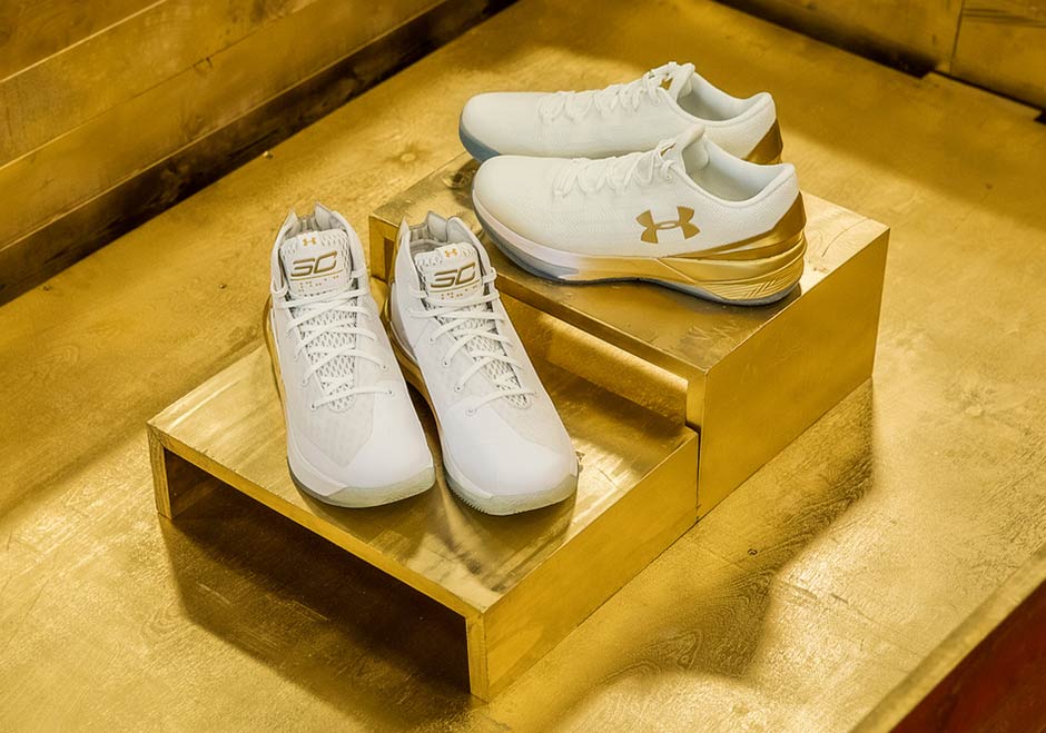 Curry 3 deals white and gold