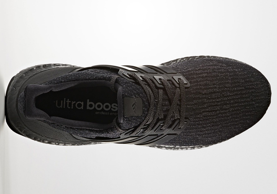 Adidas Ultra Boost 3 0 Triple Black Matte Heel 4