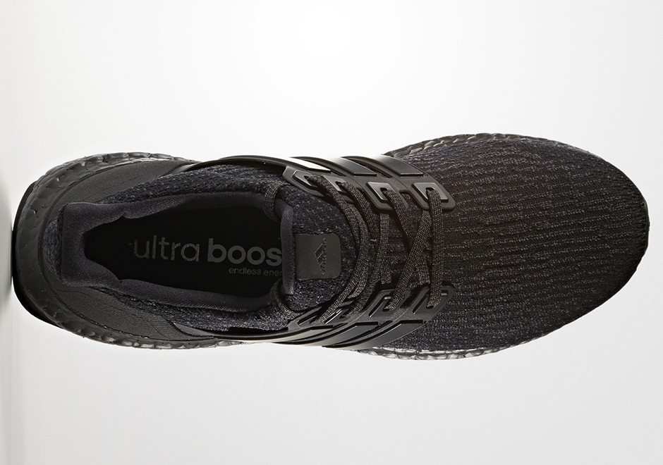 adidas ultra boost 3 0 triple black matte heel 4