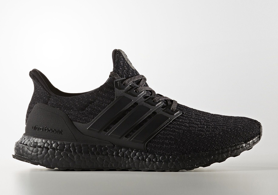 Adidas Ultra Boost Triple Black Matte Heel Cg3038 1