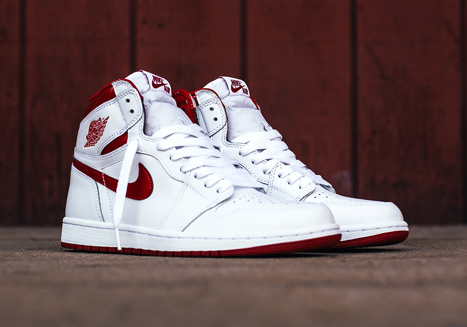 red and white air jordans 1