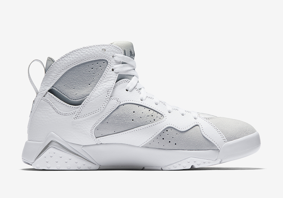 Jordan 7 pure platinum best sale on feet