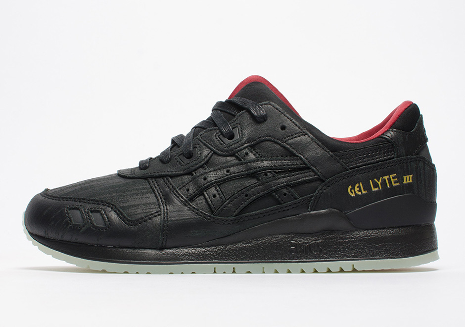 asics gel lyte iii black and red