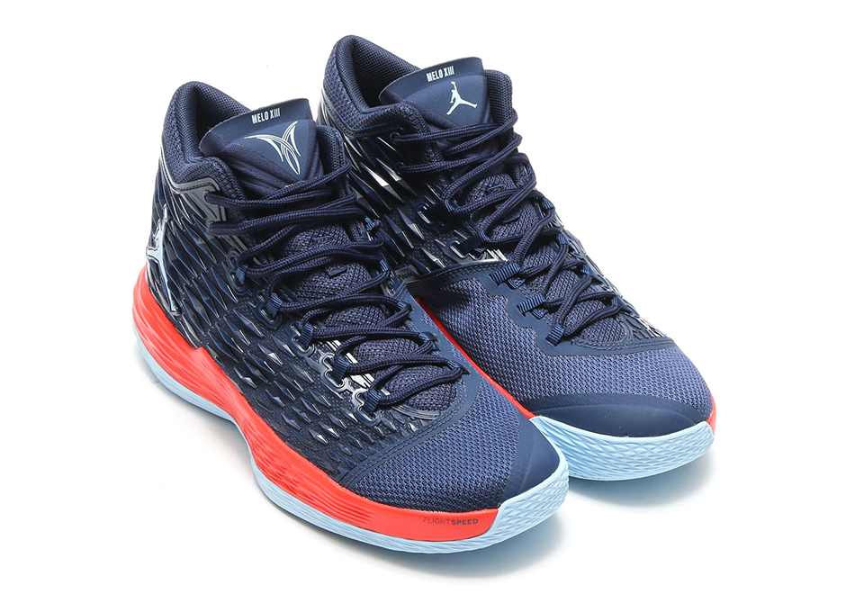 Nike Jordan Melo 1.5 Shoes Men's 10.5 White Blue Orange Carmelo Anthony  Knicks