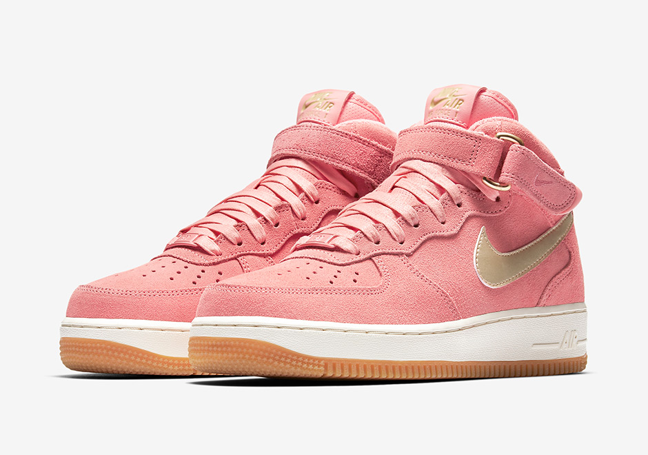 Nike Air Force 1 Mid Bright Melon Suede 2