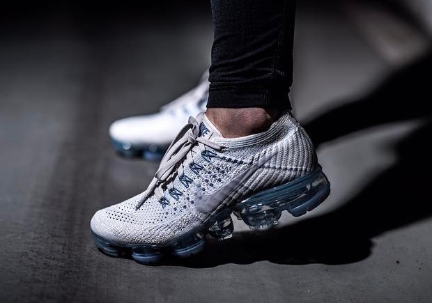 Nike VaporMax White Blue On-Feet 