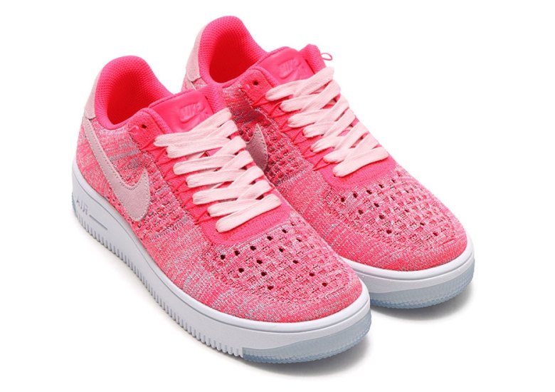 Hot Pink Flyknit Hits The Nike Air Force 1 Low