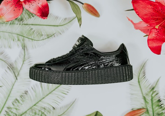 The Rihanna x Puma Creeper Releases In Black Patent Leather