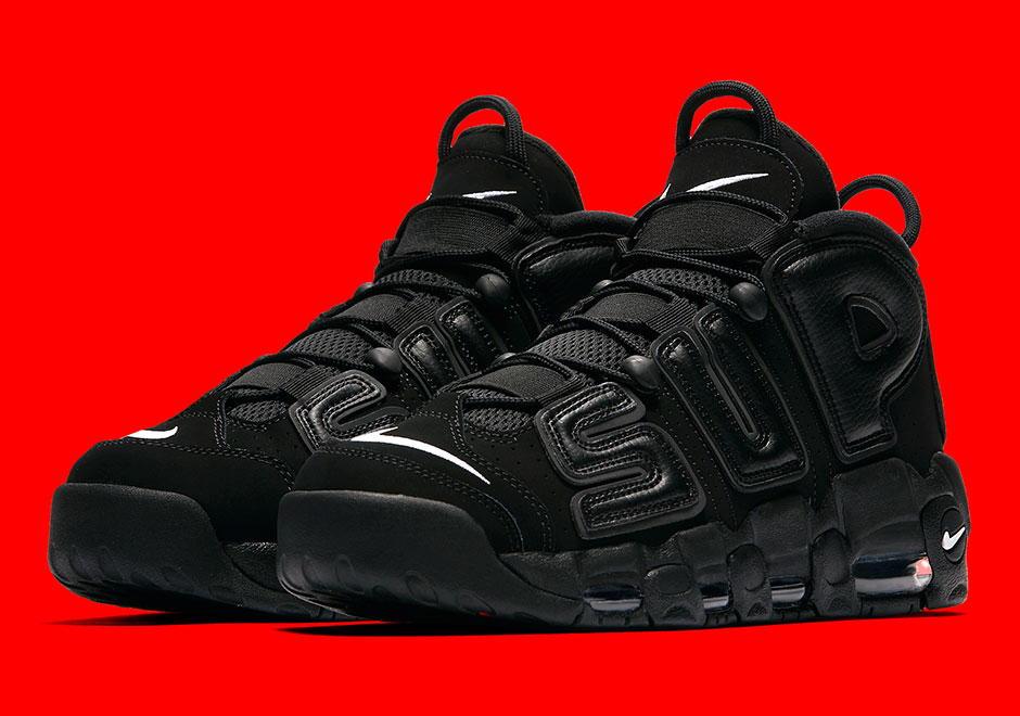 Buy Supreme X Air More Uptempo 'Tri-Color' Black/Gold/Red New Year