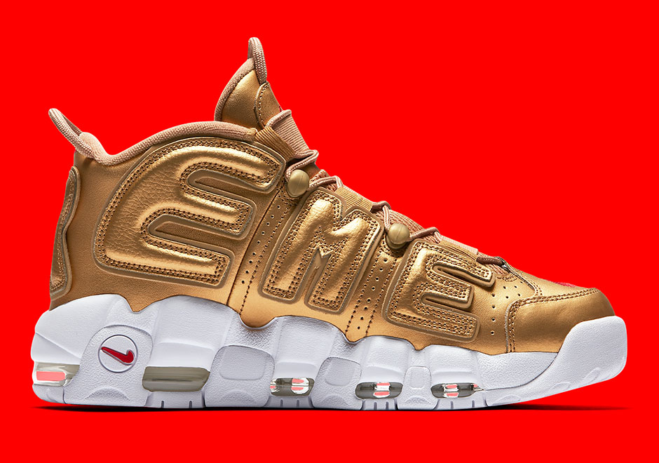 Supreme Nike Uptempo Gold Release 1