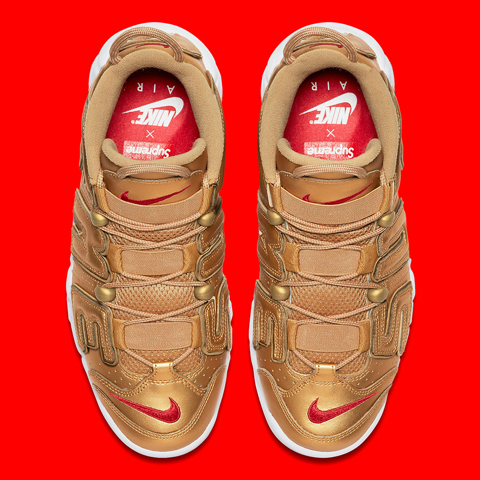 Supreme Nike Uptempo Gold Release 2
