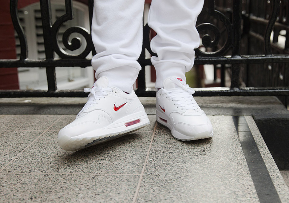 Nike Air Max 1 Jewel White Red 2