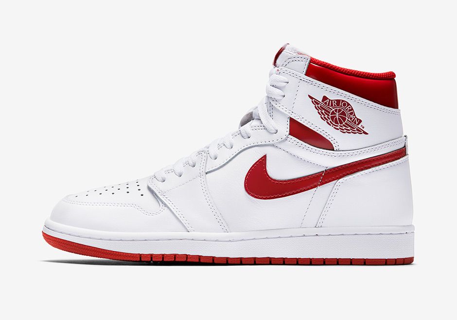 red and white jordan 1s